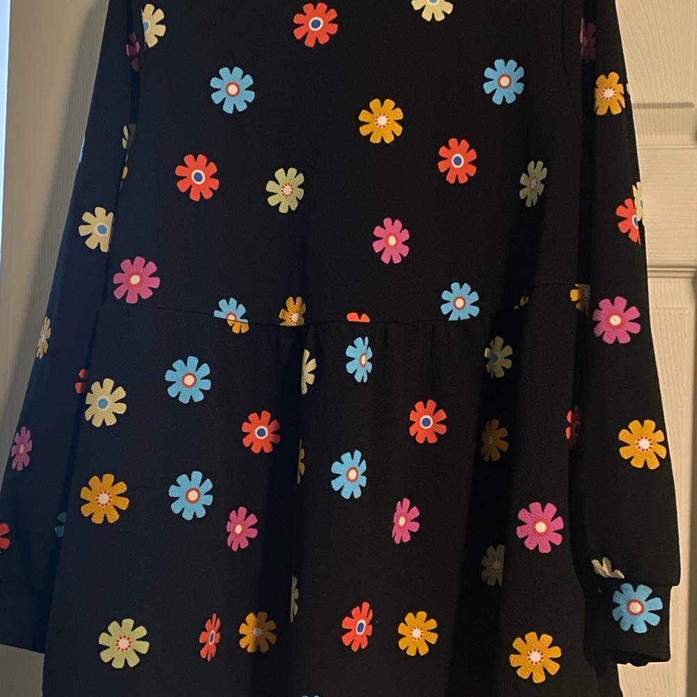 Floral shirt  - Black with Multicolor Flowers